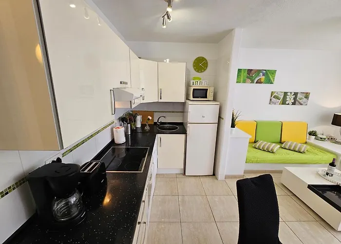 Casa Palmera 3 Only 150 Metres To The Beach, Heated Pool, Wifi, Sat-tv, Balcony Arona (Tenerife)